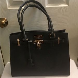 New BCBG Black Tote Bag with Gold Hardware.